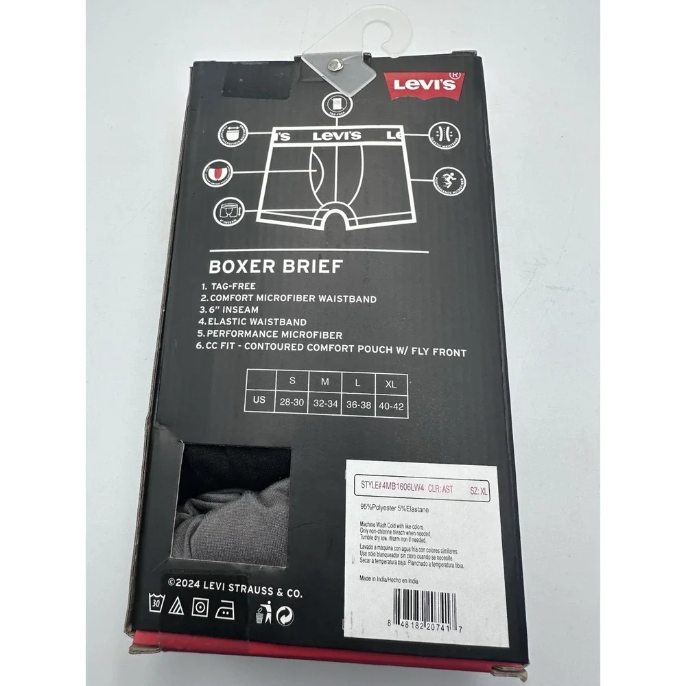 Levi's mens boxer briefs underwear size xL‎ set of 4
